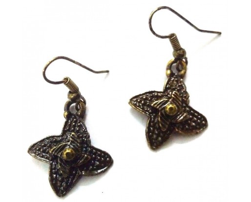 Antique Gold Earring Jhumki Contemporary Fashion Jewelry Hook Drop Dangle EA232